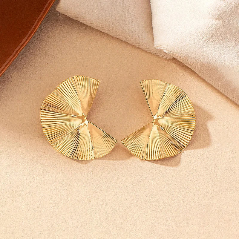 Sunburst Disc Statement Earrings