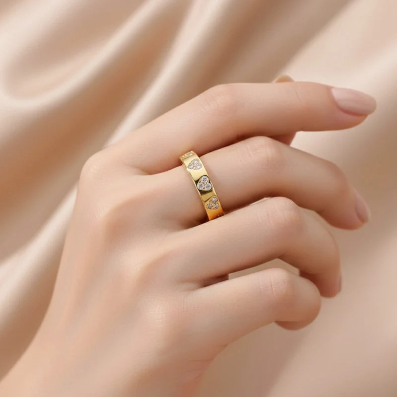 Classic Heart Diamond Band