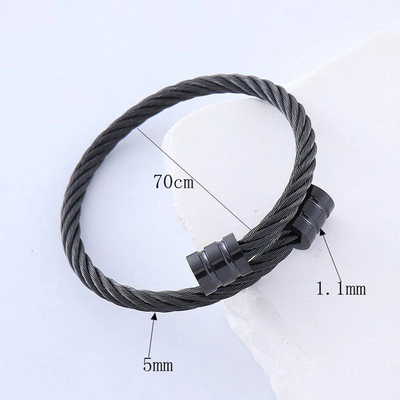 Twisted Cable Cuff Bracelet