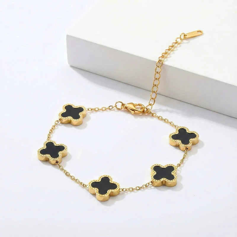 Clover Motif Chain Bracelet