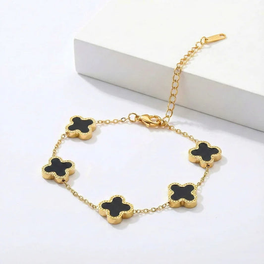 Clover Motif Chain Bracelet