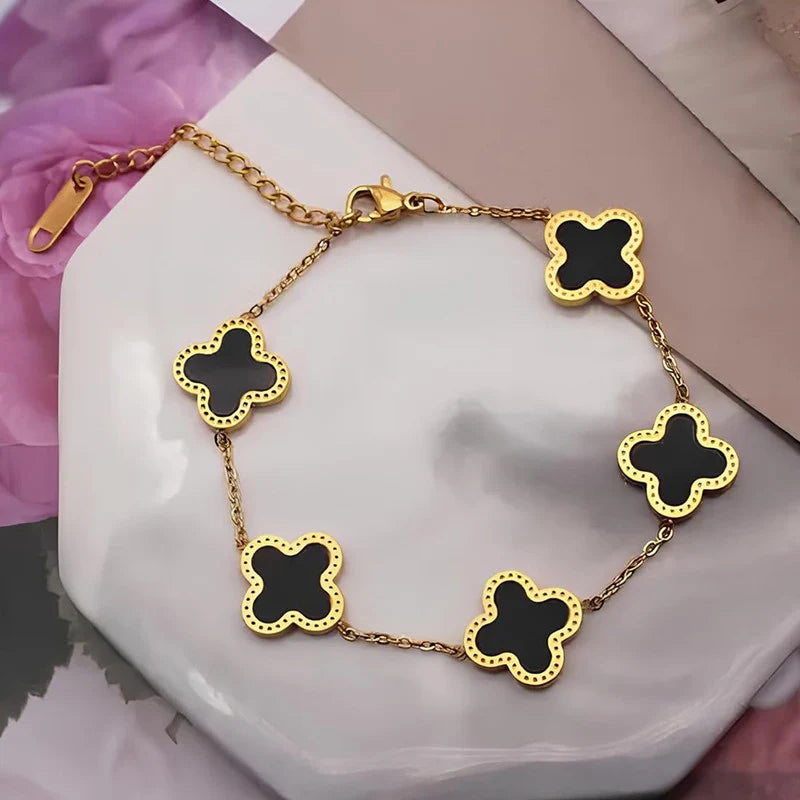Clover Motif Chain Bracelet
