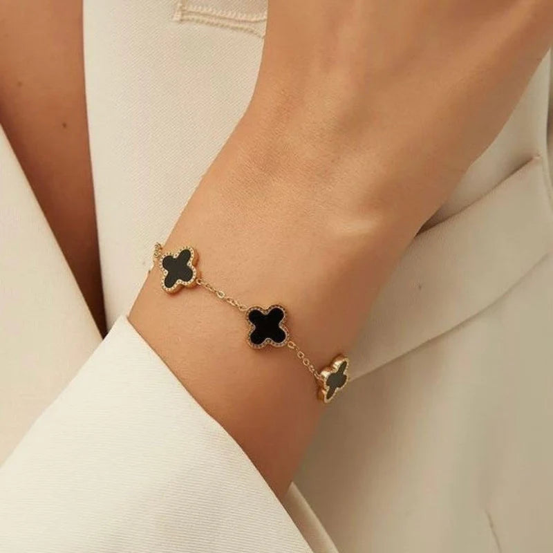Clover Motif Chain Bracelet