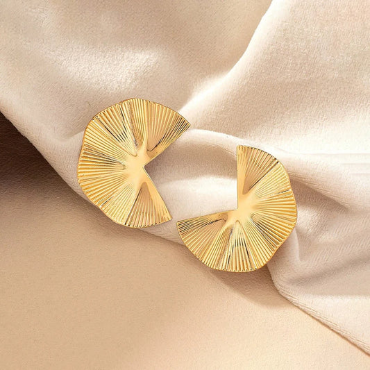 Sunburst Disc Statement Earrings