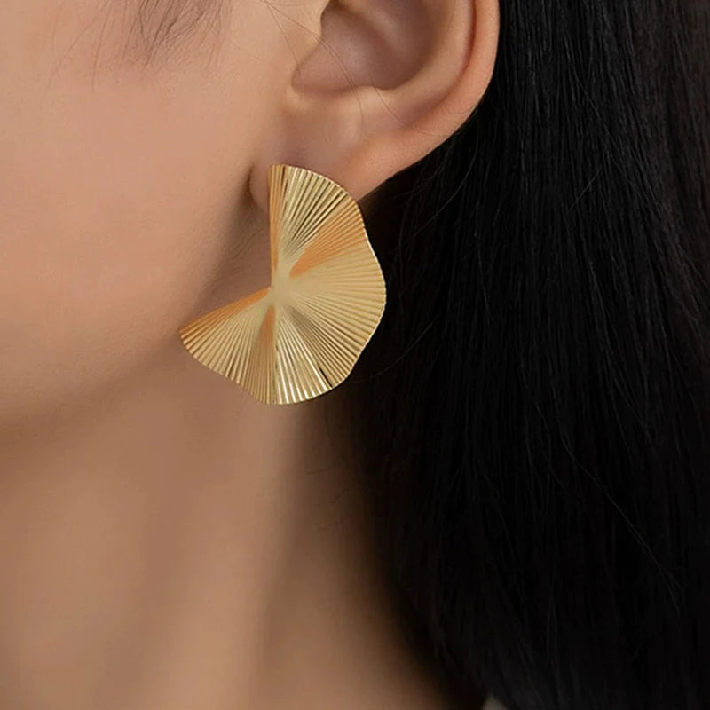Sunburst Disc Statement Earrings
