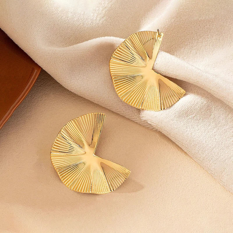 Sunburst Disc Statement Earrings
