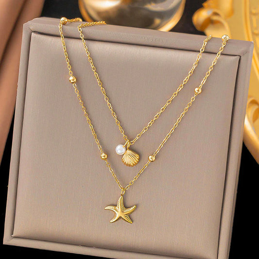 Coastal Charm Layered Necklace Set