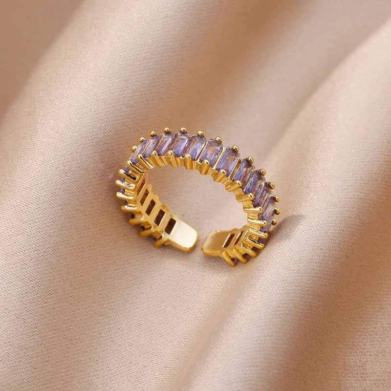 Lavender Baguette Eternity Band Ring