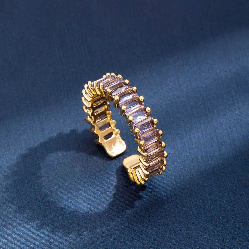 Lavender Baguette Eternity Band Ring