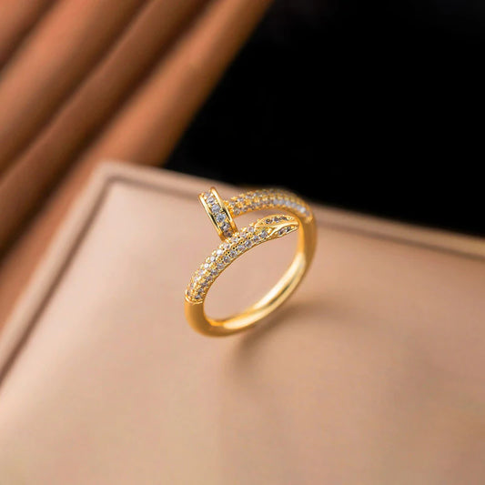 Nail Design Diamond Ring