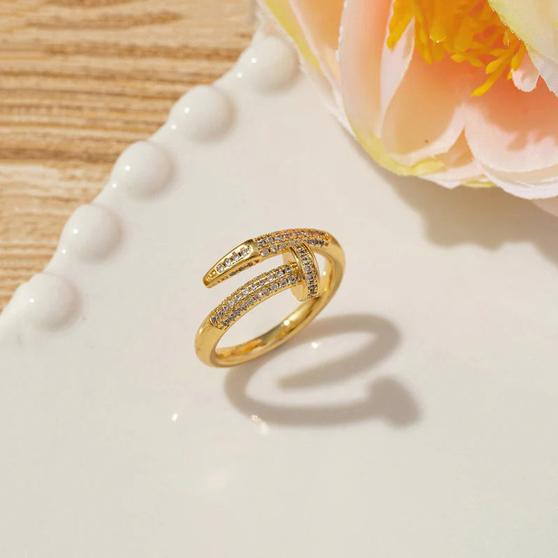 Nail Design Diamond Ring