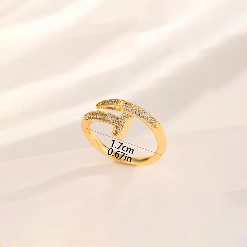 Nail Design Diamond Ring