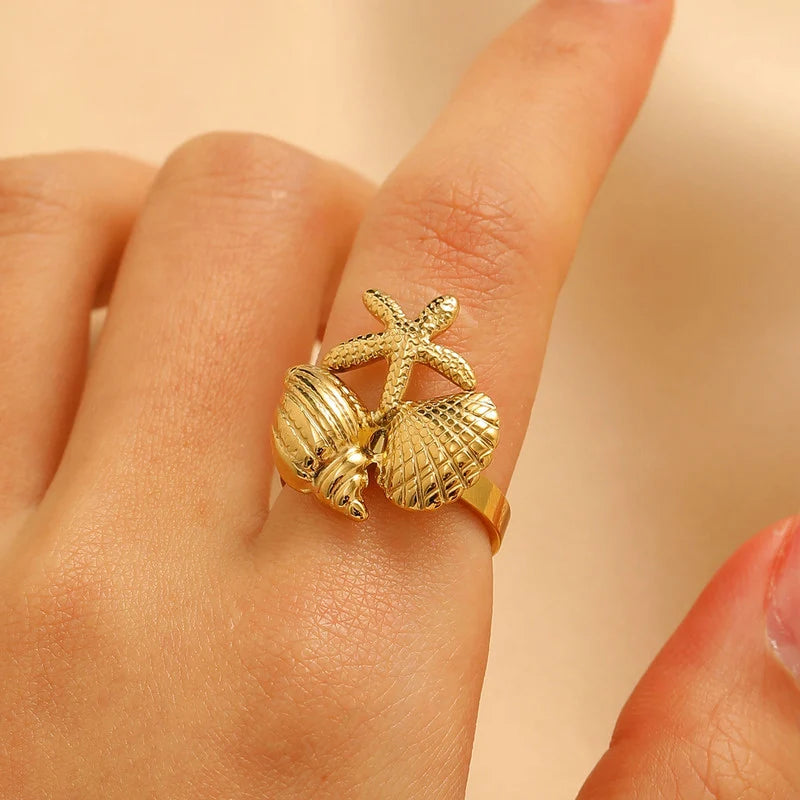 Botanical Leaf Adjustable Ring
