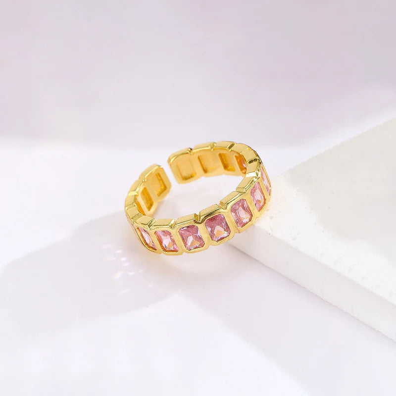 Pink Sapphire Eternity Band Ring