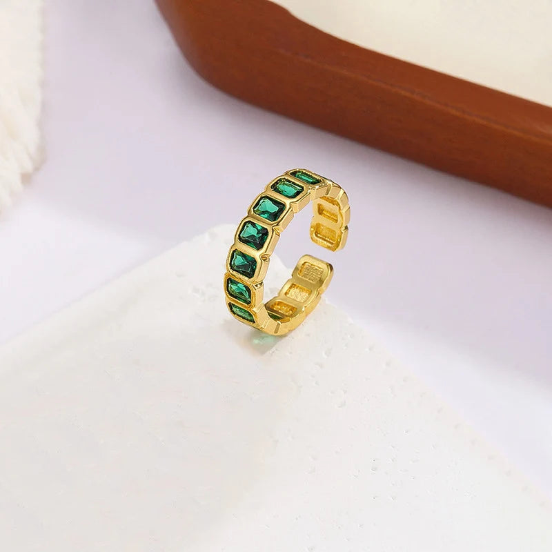 Elegant Emerald Eternity Band