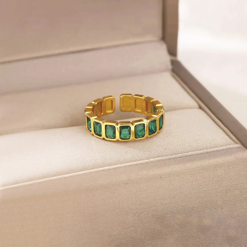 Elegant Emerald Eternity Band