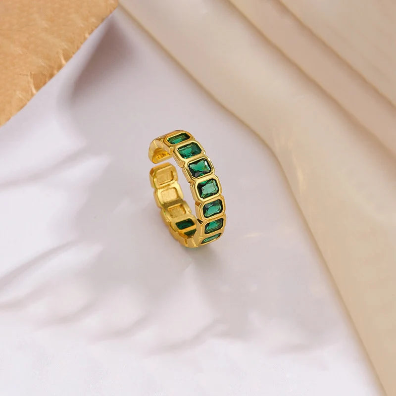 Elegant Emerald Eternity Band