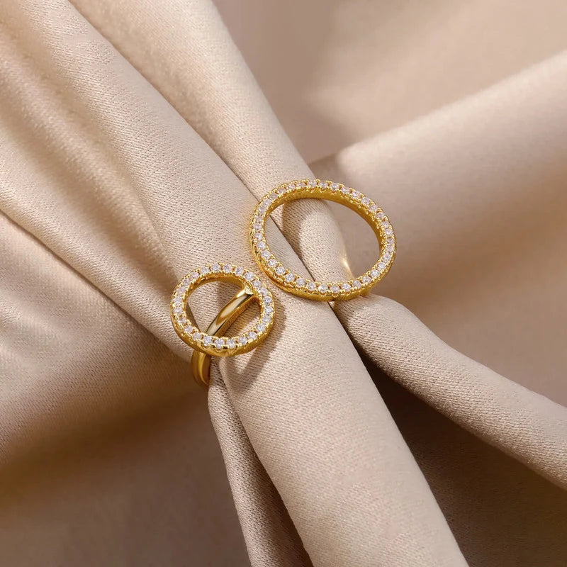 Pavé Circle Statement Ring