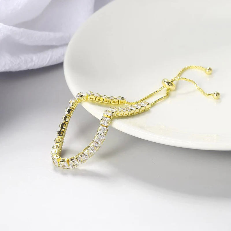 Princess Cut Diamond Tennis Bracelet