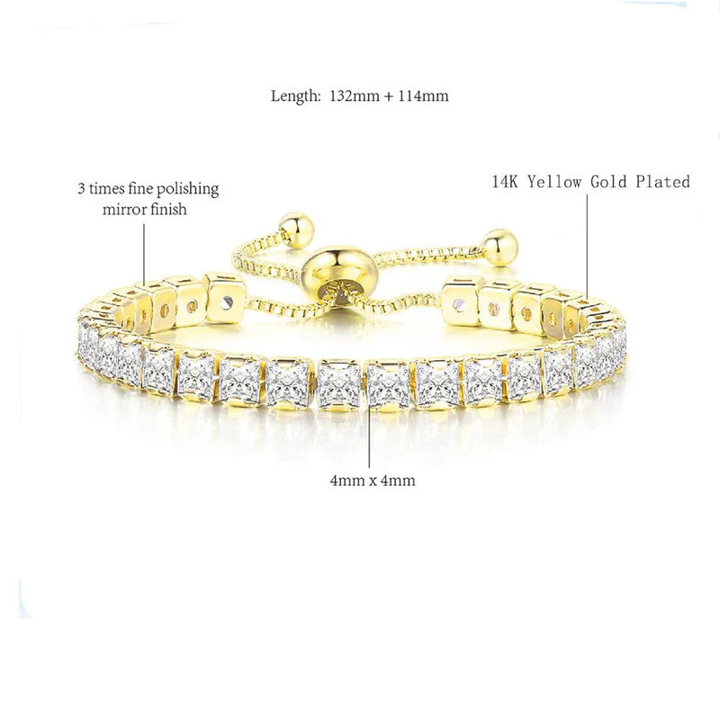 Princess Cut Diamond Tennis Bracelet