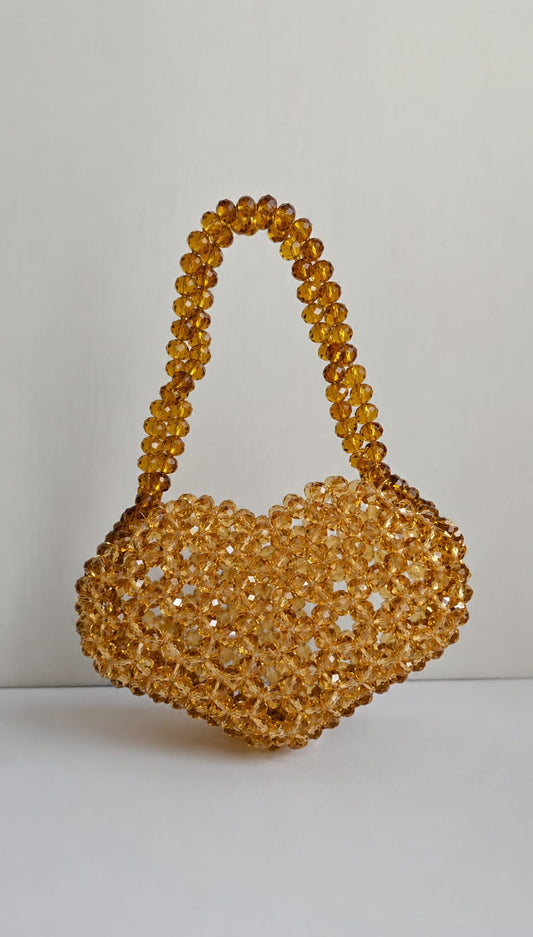 Artisan Beaded Handbag - Golden Honey