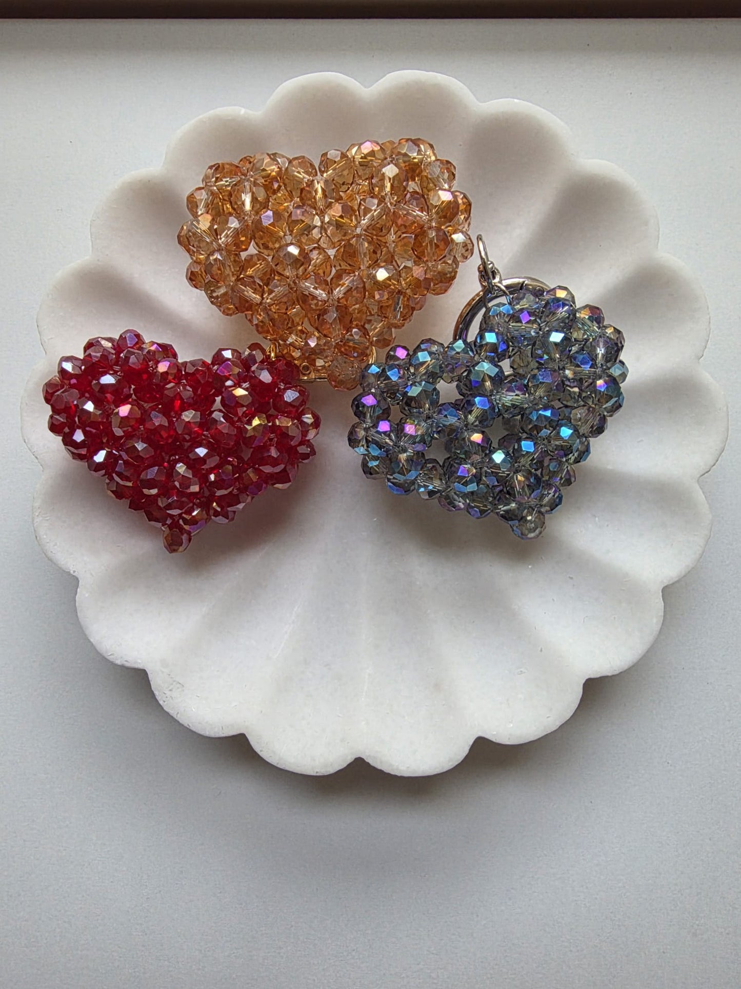 Handcrafted Beaded Heart Charms